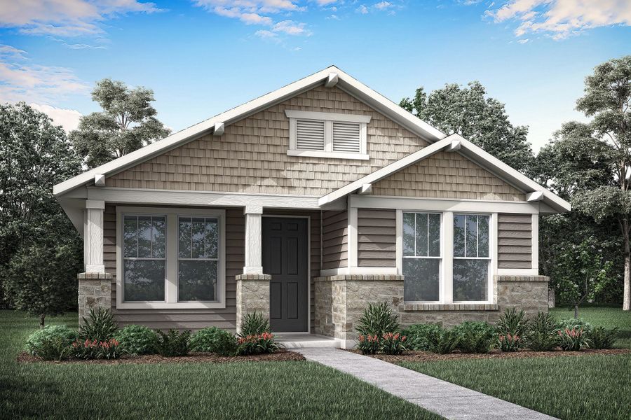 Representative exterior photo of a completed home built from the Cremello by Tri Pointe Homes in Enclave At Canyon Ranch, Corinth, TX (Image 3).