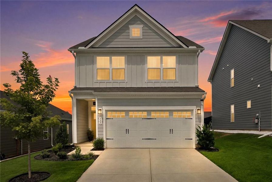 Front exterior of a new home in , Hoschton, GA, highlighting curb appeal (Image 24). Front exterior of a new home in , Hoschton, GA, highlighting curb appeal (Image 24).