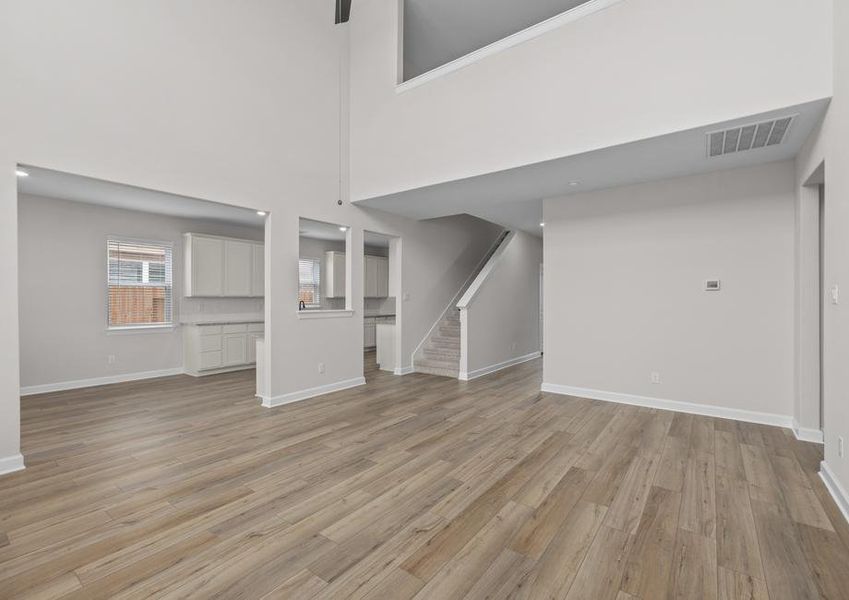 The spacious family room is at the heart of this home.