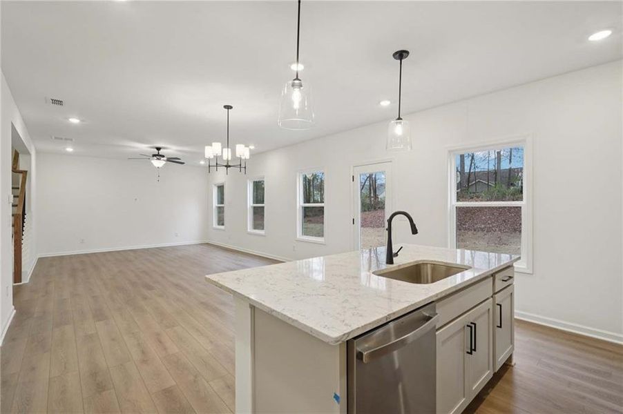 Furnished interior view inside a new home in Eastlyn Crossing, Flowery Branch (Image 9). Furnished interior view inside a new home in Eastlyn Crossing, Flowery Branch (Image 9).