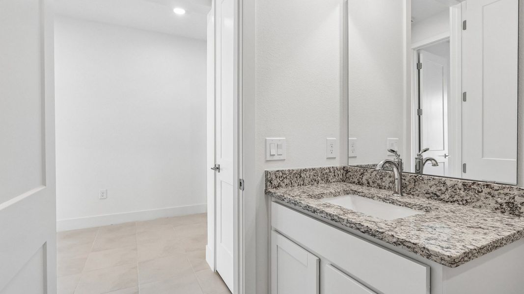 Acacia Floor Plan Secondary Bathroom in New Home Community Lakeside at Satilla in St. Cloud, FL Acacia Floor Plan Secondary Bathroom in New Home Community Lakeside at Satilla in St. Cloud, FL