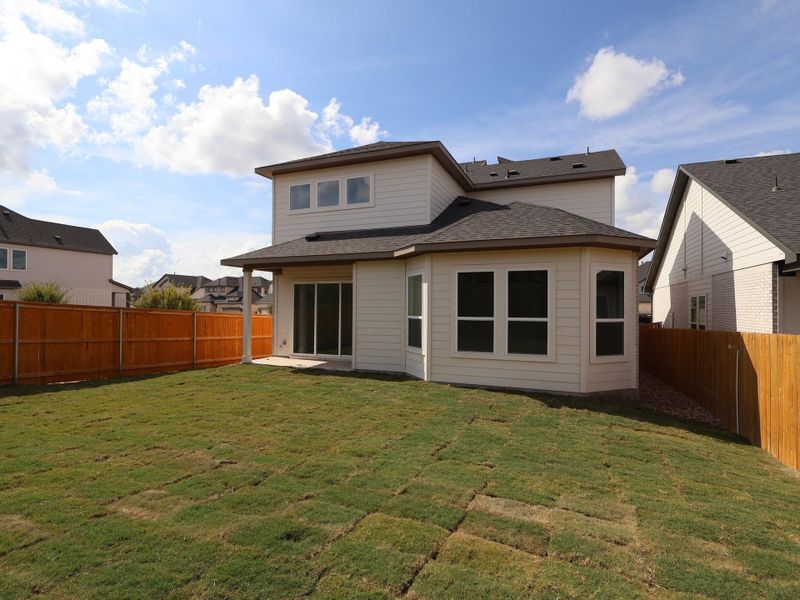 Exterior details and patio area of a home in Cedar Brook, Leander (Image 3). Exterior details and patio area of a home in Cedar Brook, Leander (Image 3).