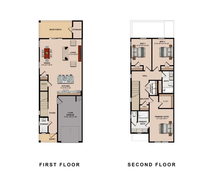 2D floor plan layout of this home in , Goose Creek, SC (Image 4).