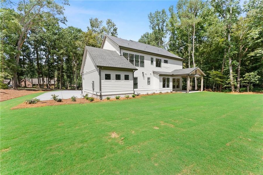 Exterior details and patio area of a home in , Cumming (Image 29).