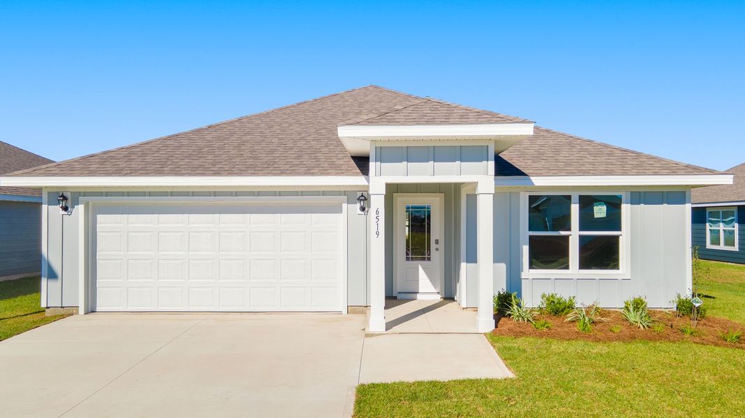 Representative exterior photo of a completed home built from the The Cali by D.R. Horton in Liberty, Panama City, FL (Image 29).
