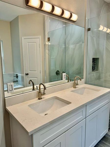 Primary ensuite with double sinks