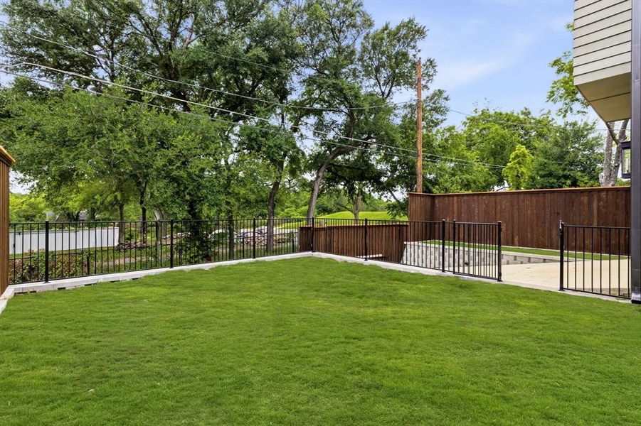 Exterior details and patio area of a home in , Dallas (Image 4). Exterior details and patio area of a home in , Dallas (Image 4).