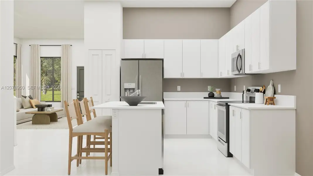 Furnished interior view inside a new home in Coral Breeze, Miami (Image 3).