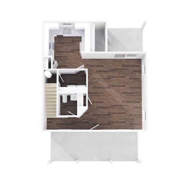 2D floor plan layout for the Marshall by Foundation Home Builders LLC in Pinnix Loop, Burlington, NC (Image 2).