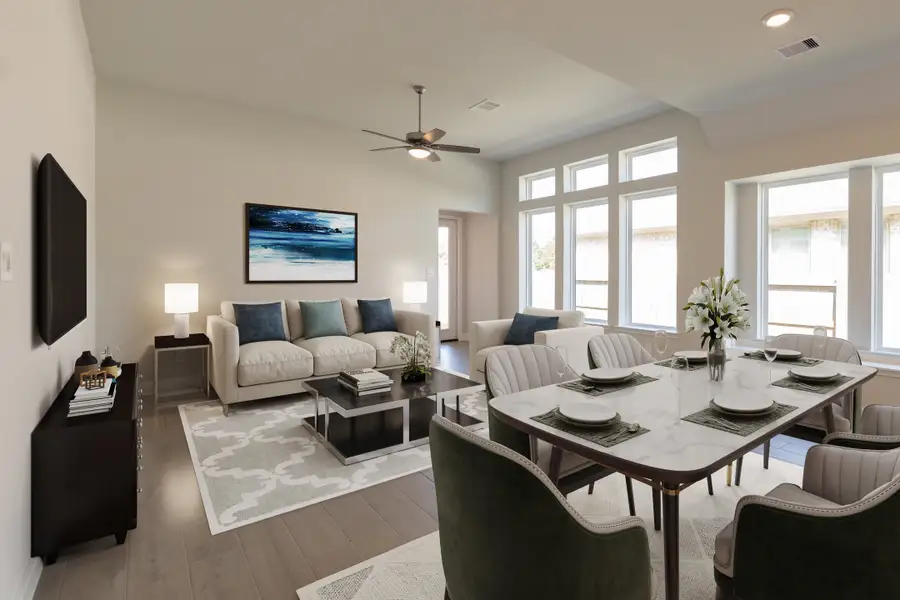 Representative furnished interior of a home built from the Marshfield by Beazer Homes in Ellwood, Iowa Colony (Image 8).