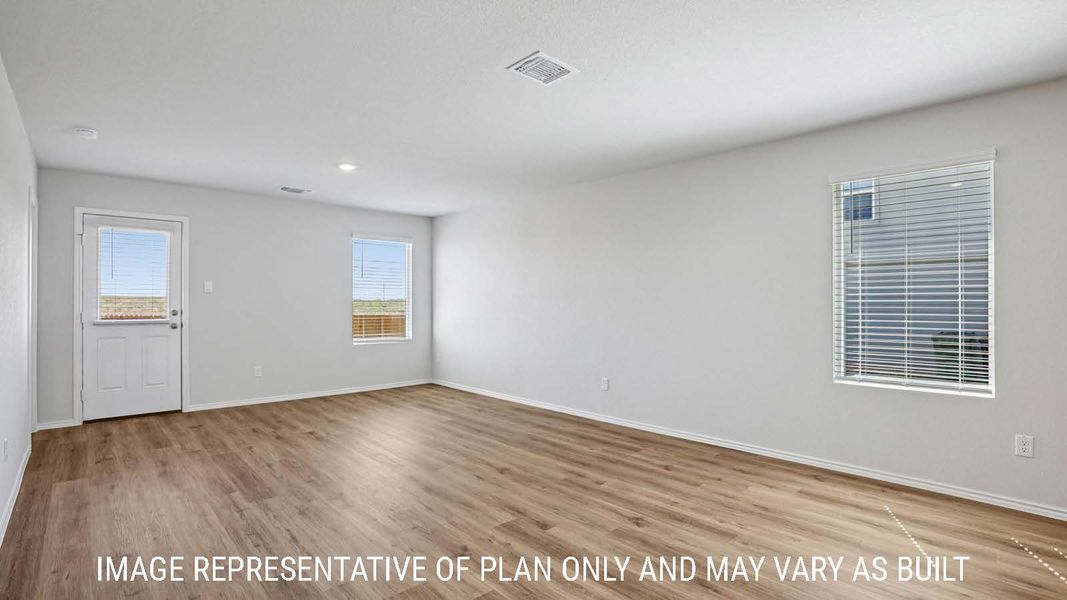 Representative unfurnished interior of a home built from the Barton by D.R. Horton in Pecan Creek, Temple (Image 15).