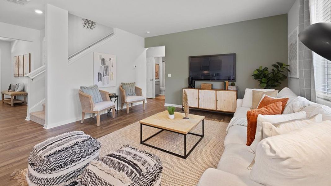 Furnished interior view inside a new home in Creekview, Atlanta (Image 7). Furnished interior view inside a new home in Creekview, Atlanta (Image 7).