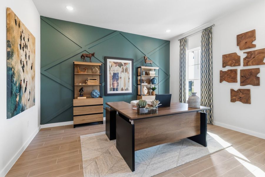 Representative furnished interior of a home built from the Lubbock by First America Homes in Villas Las Flores, Floresville (Image 27).
