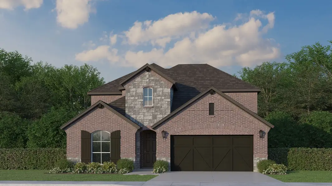 Plan 1527 Elevation A with Stone Plan 1527 Elevation A with Stone
