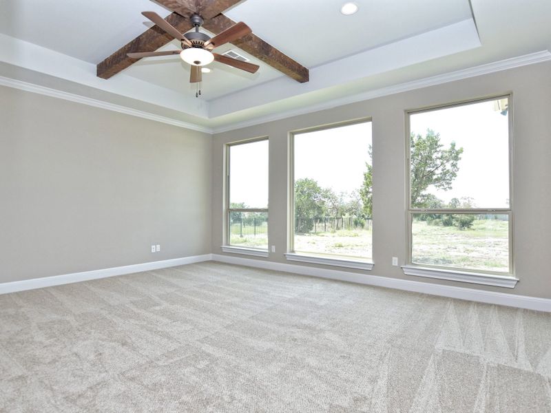 Representative unfurnished interior of a home built from the San Simeon II by Giddens Homes in Clearwater Ranch, Liberty Hill (Image 87).