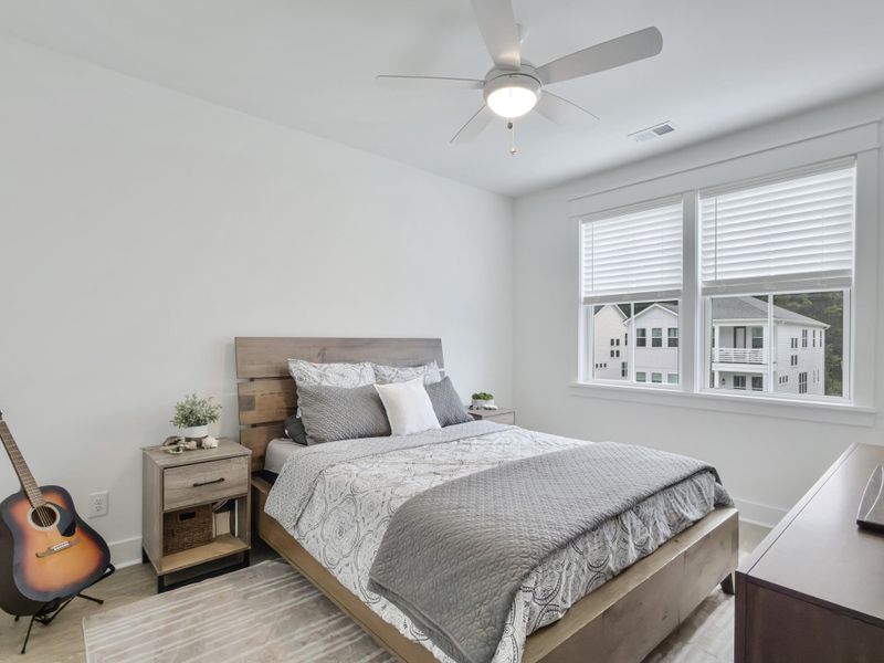 Furnished interior view inside a new home in Overlook at Copahee Sound, Awendaw (Image 63).