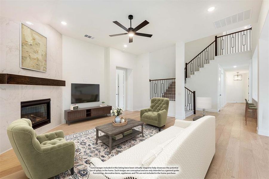 Furnished interior view inside a new home in Windsong Ranch Classic 61, Prosper (Image 10).