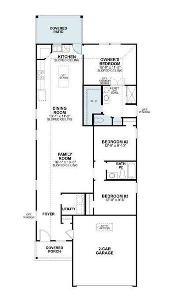 2D floor plan layout of this home in Meadow Park, Ponder, TX (Image 2). 2D floor plan layout of this home in Meadow Park, Ponder, TX (Image 2).