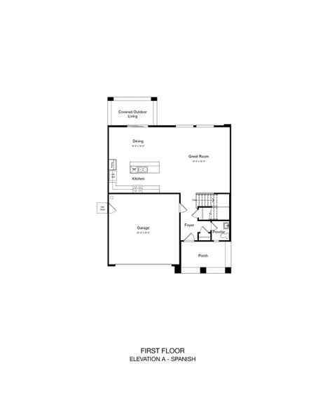 2D floor plan layout of this home in Rancho Mercado, Surprise, AZ (Image 3).