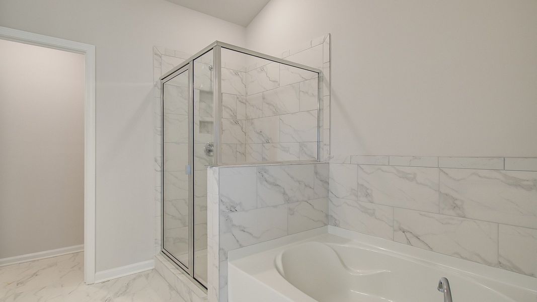 Representative furnished interior of a home built from the Meridian II by DRB Homes in Northcroft, Loganville (Image 29).