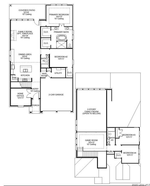 2D floor plan layout of this home in VIDA, San Antonio, TX (Image 5).
