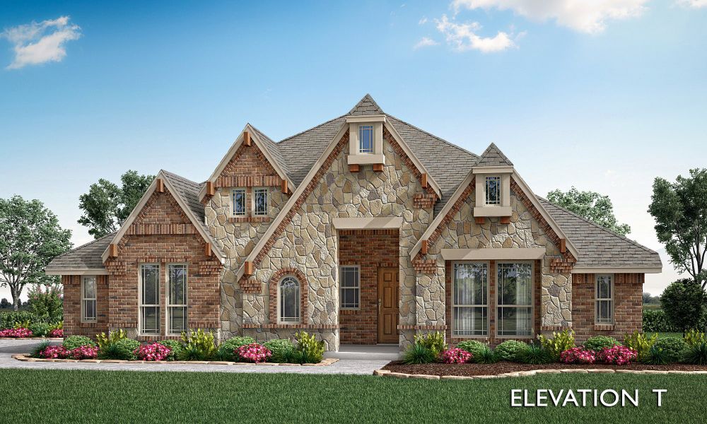 Carolina Elevation T. Carolina Side Entry New Home in Red Oak, TX