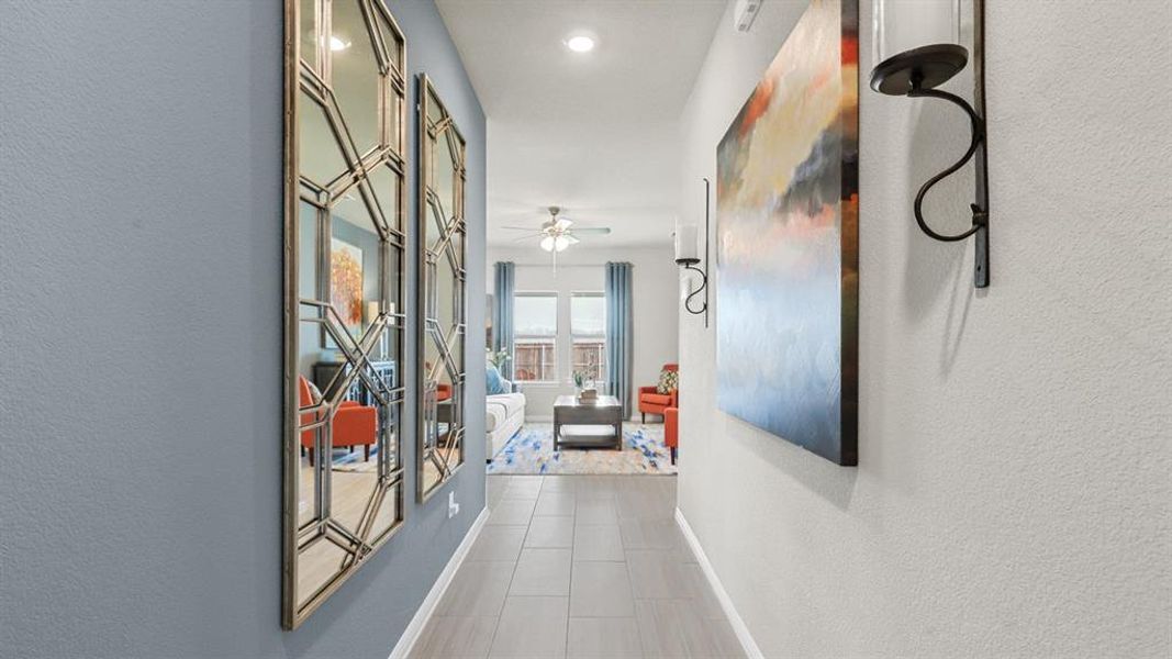 Furnished interior view inside a new home in Lonestar at Liberty Trails, Fort Worth (Image 20).