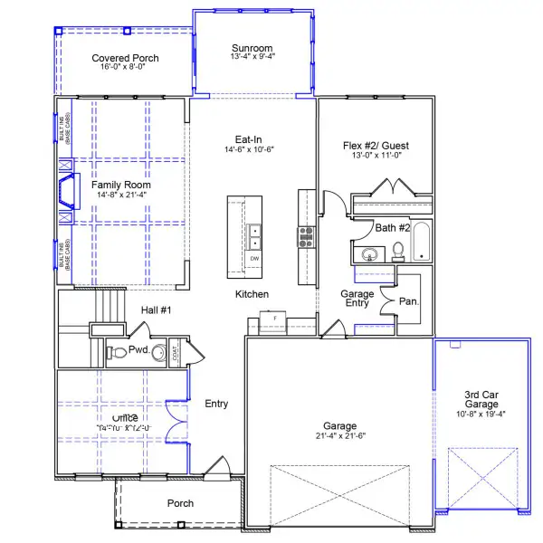 2D floor plan layout of this home in Lilah Grove, Summerfield, NC (Image 2). 2D floor plan layout of this home in Lilah Grove, Summerfield, NC (Image 2).
