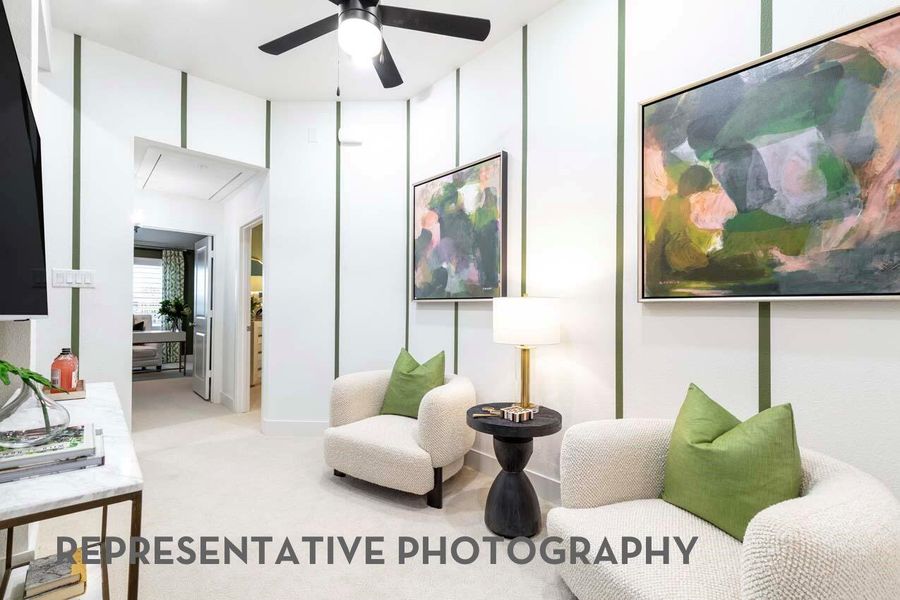 Furnished interior view inside a new home in Woodforest Townhomes, Montgomery (Image 13). Furnished interior view inside a new home in Woodforest Townhomes, Montgomery (Image 13).