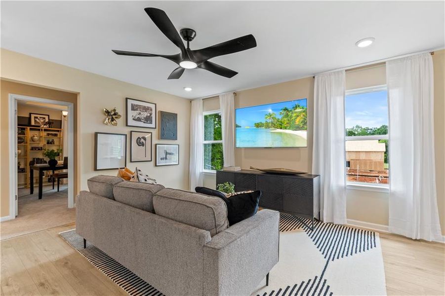 Furnished interior view inside a new home in Enclave at Evergreen, Fairburn (Image 31).