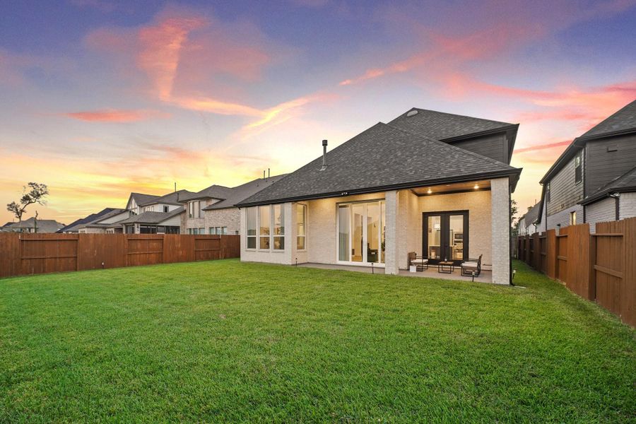 Exterior details and patio area of a home in Sienna, Missouri City (Image 2). Exterior details and patio area of a home in Sienna, Missouri City (Image 2).