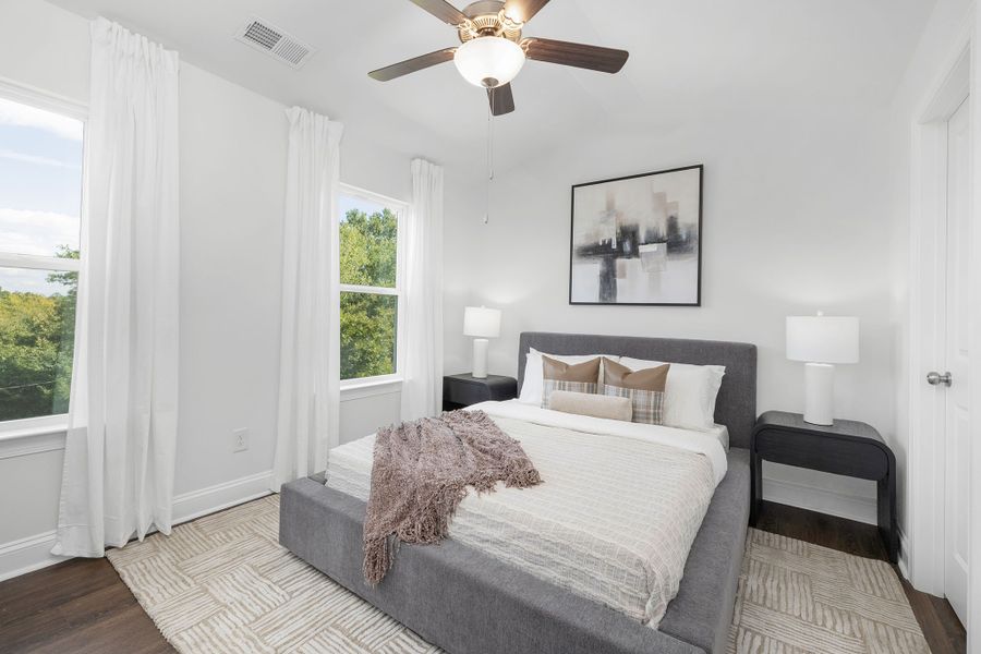 Representative furnished interior of a home built from the Units A-F by Red Cedar Homes in West End Townhomes, Charlotte (Image 23).