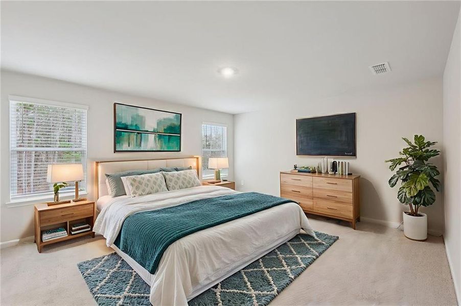Furnished interior view inside a new home in Parkside at Grayson, Grayson (Image 15).