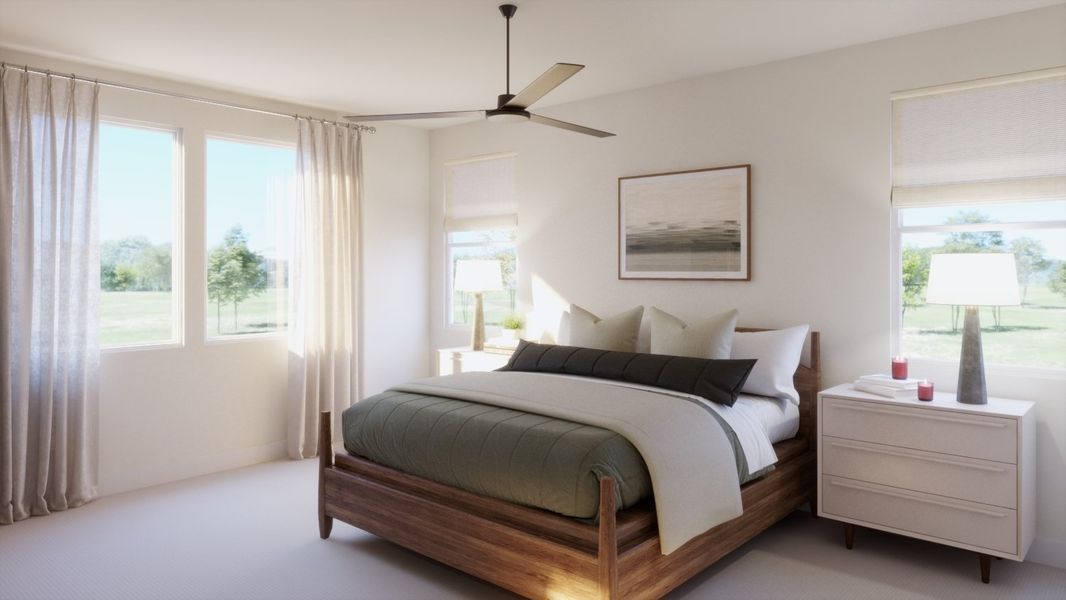 Representative furnished interior of a home built from the Amy by Risewell Homes in Freedom at Anthem, Kyle (Image 12).