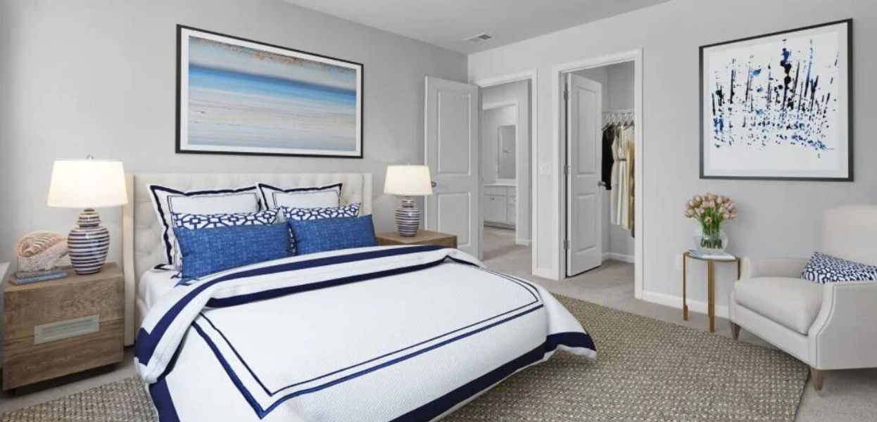 Furnished interior view inside a new home in Limehouse Farms, Summerville (Image 14). Furnished interior view inside a new home in Limehouse Farms, Summerville (Image 14).