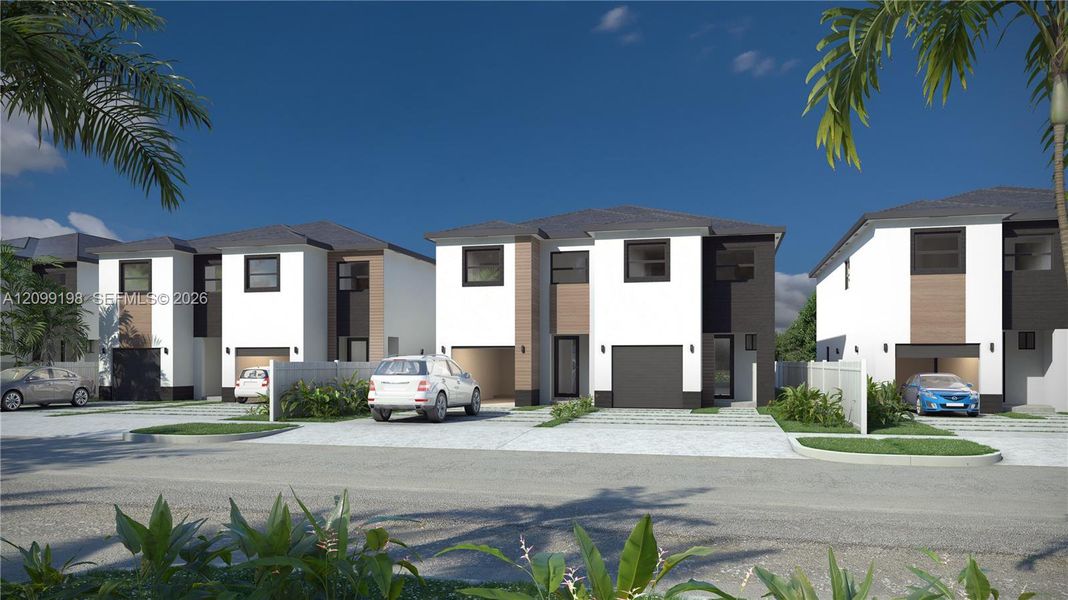 Front exterior of a new home in , Homestead, FL, highlighting curb appeal (Image 1). Front exterior of a new home in , Homestead, FL, highlighting curb appeal (Image 1).