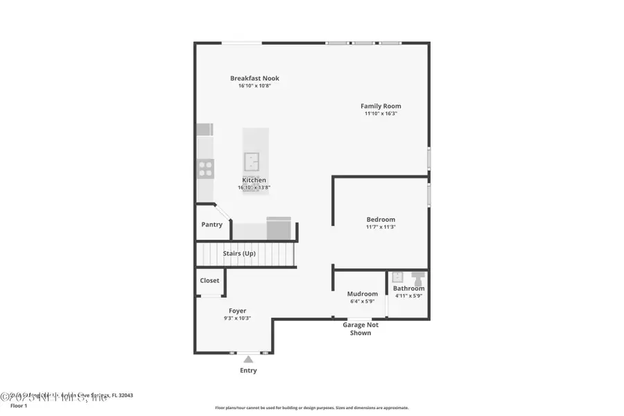 2D floor plan layout of this home in Cross Creek Express, Green Cove Springs, FL (Image 3).