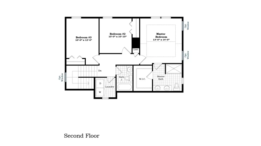 2D floor plan layout for the The Eaton by Norfolk Homes in Offsite Builds Southern Michigan, Ann Arbor, MI (Image 5).
