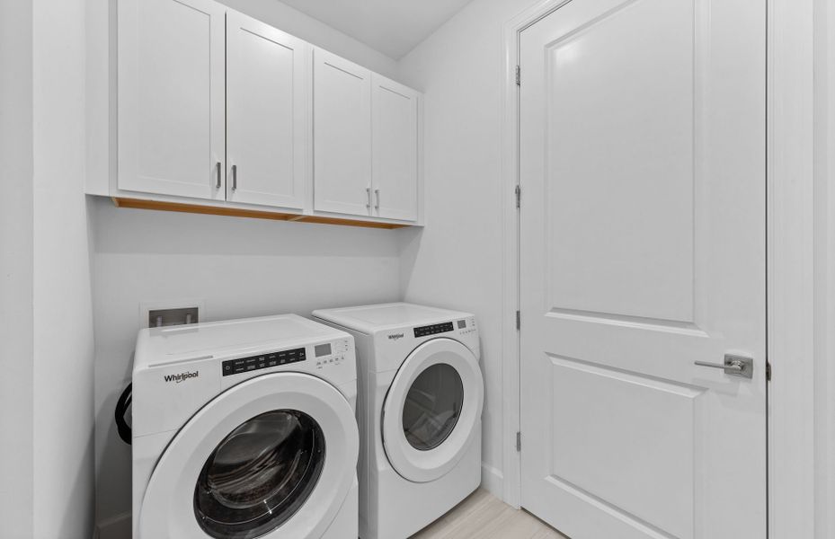 Laundry room with ample storage opportunities Laundry room with ample storage opportunities