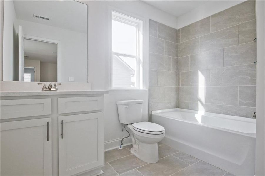 Furnished interior view inside a new home in Clark Farms, Flowery Branch (Image 8). Furnished interior view inside a new home in Clark Farms, Flowery Branch (Image 8).