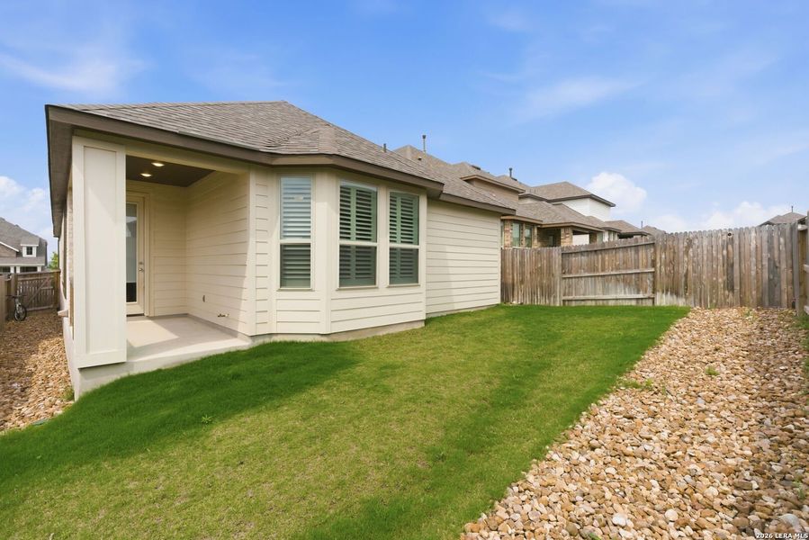Exterior details and patio area of a home in Veramendi, New Braunfels (Image 3).