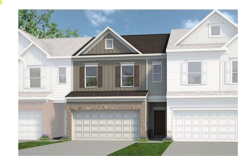 Front exterior of a new home in Sanders Park, Austell, GA, highlighting curb appeal (Image 1). Front exterior of a new home in Sanders Park, Austell, GA, highlighting curb appeal (Image 1).
