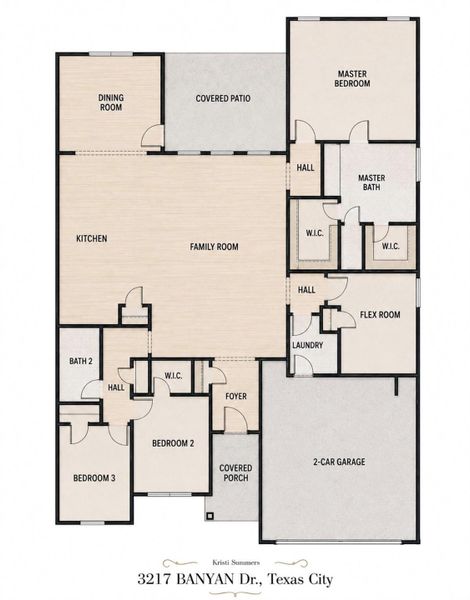 2D floor plan layout of this home in Lago Mar, Texas City, TX (Image 5). 2D floor plan layout of this home in Lago Mar, Texas City, TX (Image 5).