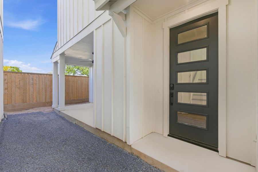 Exterior details and patio area of a home in , Houston (Image 3). Exterior details and patio area of a home in , Houston (Image 3).