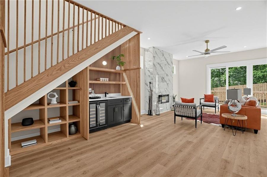 Furnished interior view inside a new home in , Atlanta (Image 6).