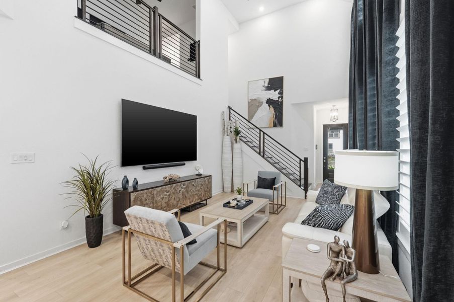 Furnished interior view inside a new home in Bridgeland Central, Cypress (Image 27).