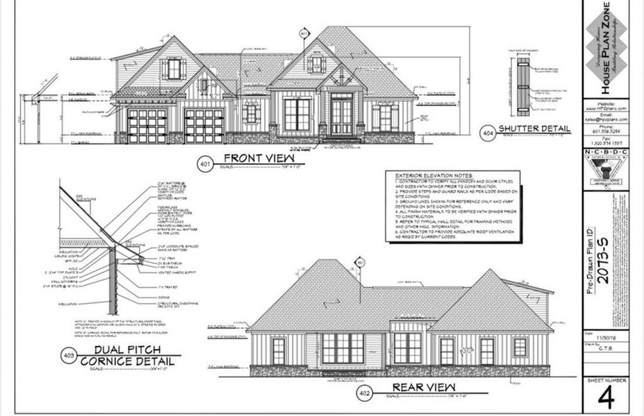 Exterior rendering of this home design in , Elberton, GA (Image 4).