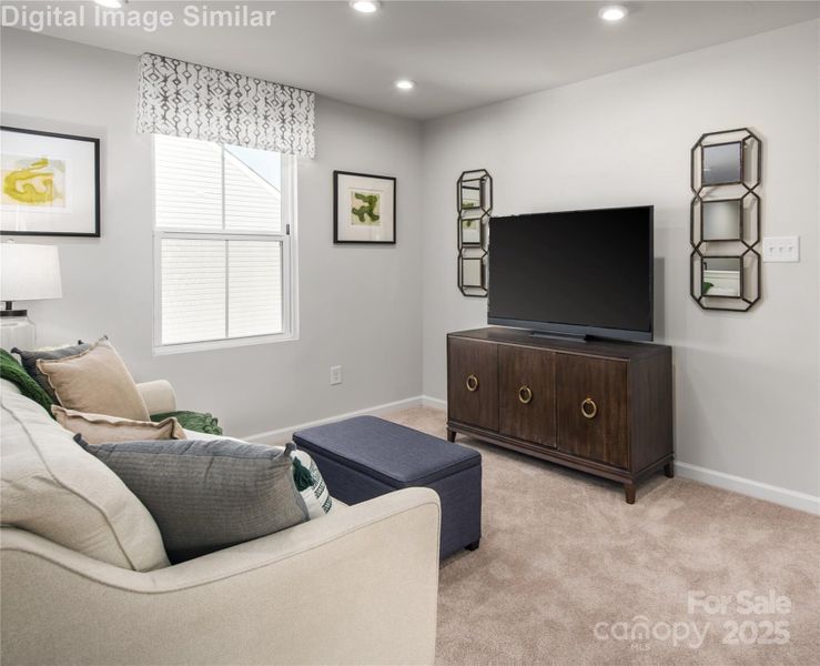 A flexible space on the main level provides endless possibilities, whether you need a study, home office, or a personalized retreat. A flexible space on the main level provides endless possibilities, whether you need a study, home office, or a personalized retreat.