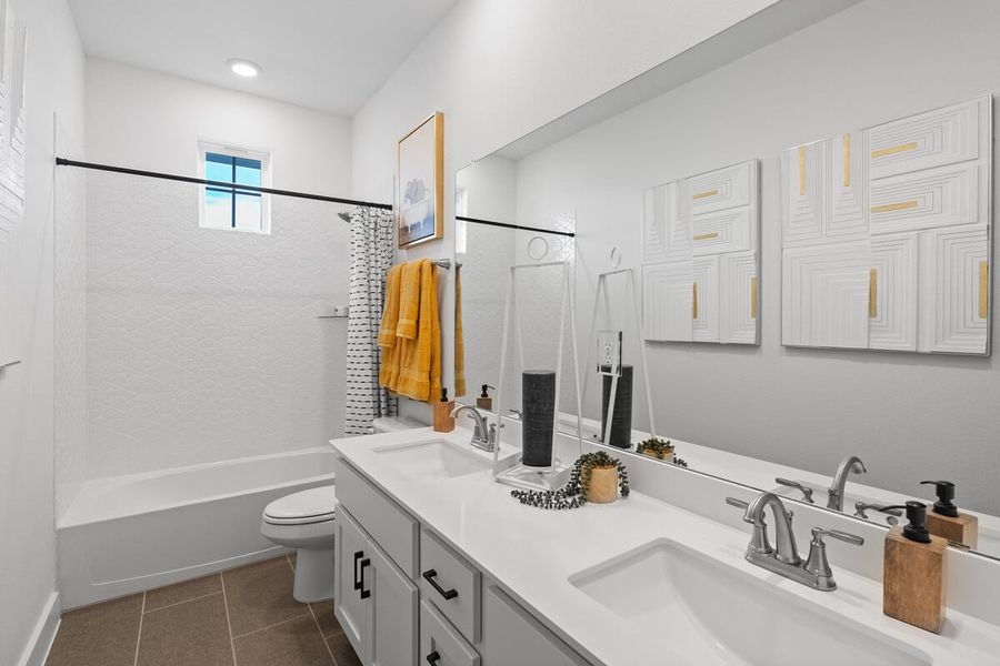 Furnished interior view inside a new home in Lariat, Liberty Hill (Image 28).