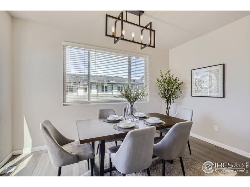 Furnished interior view inside a new home in Waterfield - Townhomes, Fort Collins (Image 12). Furnished interior view inside a new home in Waterfield - Townhomes, Fort Collins (Image 12).